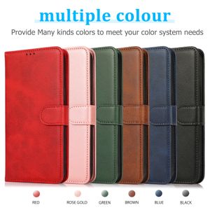 Wallet Phone Cases for iPhone 14 13 12 11 Pro Max X XS XR 7 8 Plus 2in1 Car Mounted Calfskin Texture PU Leather Flip Kickstand Cover Case with Card Slots