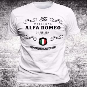 Mode T shirt Alfa Romeo Power Polo Shirts Fun Mito Spider Giulia c Sporter Skriv ut T för mannen