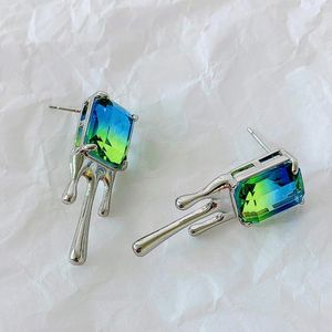 Brincos de moda azul de lustre de lustre de brincos para mulheres criativas de design de jóias de design exclusivo