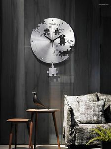 Relógios de parede simples relógio de luxo simples Creative Silent Living Sala de estar nórdica Modern Design Home decorativo Horloge JJ60WC