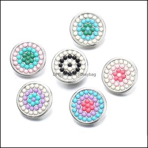 Clasps Hooks Noosa Snap Jewelry Colourf Resin Beads Buttons Fit 18Mm Button Bracelet Drop Delivery 2021 Findings Components Bdesybag Dhacs