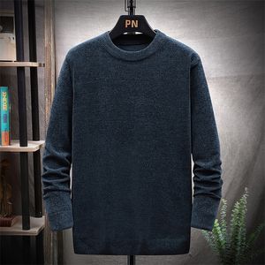 Icke-järn svart khaki tröjor för mäns vårens höstvinterkläder drar överdimensionerad 7xl 8xl klassisk stil casual pullovers 220815