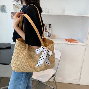 Summer Women Bag Rattan Wicker Straw Woven Crossbody Beach Bags Basket Gift Bohemia Bag Handbags Ladies Small Fresh Shoulder Purse Shopping Bag