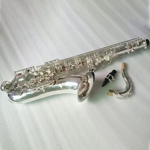 Yeni gümüş YTS-875EXS B-flat profesyonel Tenor saksafon tamamen gümüş, en rahat hissi veren tenor saksafon caz enstrümanı