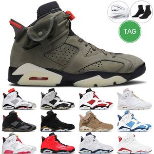 6s men basketball shoes 6 Red Oreo UNC University Blue Olive British Khaki Black Cat Grey Midnight Navy Gold Bordeaux Infrared outdoor sports mens trainer