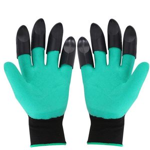 Wholesale hand glove plastic resale online - Disposable Gloves Hand Claw Abs Plastic Garden Rubber Gardening Digging Planting Durable Waterproof Work Glove Outdoor Gadgets S279Q