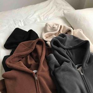 Lookforward / Comfortable Warm Zipper Hoodie Jacket with Lazy Feeling