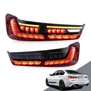 For New 3 Series G20 Dragon Scale 19-21 BMW LED Taillight Assembly Streamer Steering Turn Signal+Reverse+Fog+Running Rear Lamp