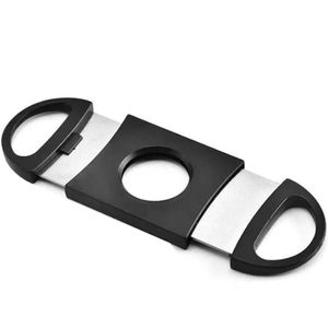 Portable Cigar Cutter New Stainless Steel Black Metal Classic Cutter Guillotine Cigar Scissors Smoking Accessories Gift
