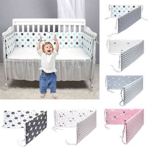新生児の赤ちゃんプリントベッドバンパー0-18ヶ月ベビーベッドクッションコット保護具の枕部屋の装飾ポリエステルベッドのために使用するG220421