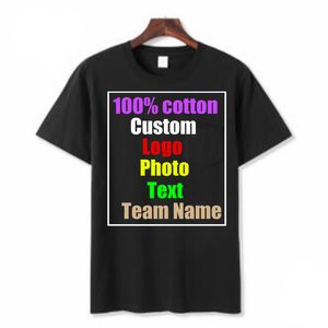 Customize your picture text round neck short sleeve pocket T shirt 220621