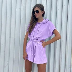 Bluzy damskie bluzy z bluzy w komfort wygodny oddychający z kapturem bluza z kapturem sznurka z krótkim rękawem Suitwomen's