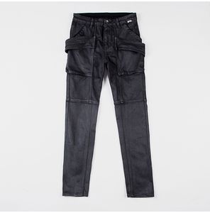 Cera Europeu venda por atacado-2021 Rick New Ro Jeans Streamer Anel Duplo Calças Denim Calças para Homens High Street Mulher Jeans Homem Roupas Europeia e Americana Rua