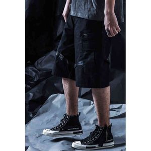 Ribbon Tactical Function Multi Pocket Camouflage Work Clothes Shorts Men's Summer Fashion Brand Sense of Minority Loose Pants