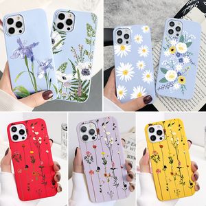 Soft TPU przypadki dla Xiaomi Mi 11 Lite Ultra 11i 10 8 8x A1 A2 CC9E POCO M3 REDMI Note 10S 9A 9 10 K40 Pro Max Flower Cover Fundda