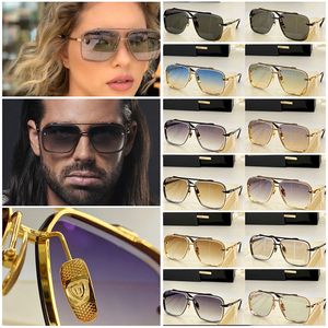 Topp lyxiga högkvalitativa varumärkesdesigner solglasögon för män kvinnor ny säljer världsberömda modevisning italienska solglasögon mach sex skyddande utomhusglasögon