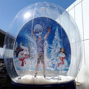Wholesale inflatable people resale online - 2M M M Dia Inflatable Snow globe Human Size Snow Globe For Christmas Decoration Popular Clear Pot Booth For People Inside256V