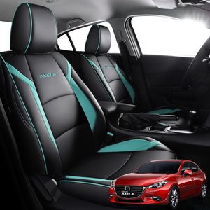 غطاء مقعد السيارة المناسب مخصص لـ Mazda 3 Axela 14-19 Pu Leather Leather Inconsories Coverts Original Design Matic