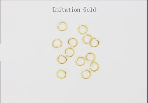 C Öppna hoppringar för DIY -smycken Tillbehör smycken tillverkning och nyckelringar flera storlekar imitation guld