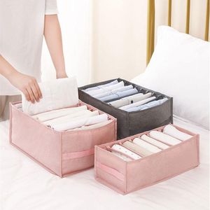 Clothing & Wardrobe Storage Grids Foldable Clothes Box Closet Drawer Jeans Pants Bag Compartment Home Cabinet Organizer DividersClothing