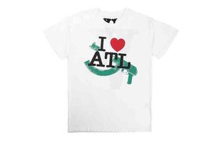 TSHIRTS MENS VLONES Fashion I Love Atl Tee Atlanta Limited Red Heart AK Short Sleeve Top Brand Udh Yzt