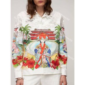 Casablanca Okinawa Printed Shirt 2022 New Spring and Summer Men Luxurys Outdoor Classic Disual Tshirt