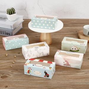 Gift Wrap 5/10pcs 13.5x7x5cm Candy Boxes Cookie Packaging Wedding Box Kraft Paper Cup Cake Food Pack Baby Shower Party FavorsGift