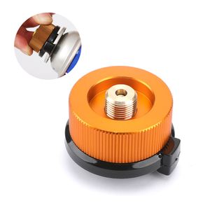 Camping Gas Stove Adapter Burner Connector Aluminum Fuel Bottle/Tank Converter Outdoor Trekking Picnic Backpacking Stove Propane Refill Connection