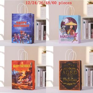Gift Wrap Legend of the Dragon Roya Theme Party Decorations Birthday Bags Kraft Paper Candy Boxes For Baby Shower Cookies Snack Bagsgift