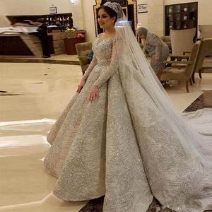 Wholesale plus size feather skirt for sale - Group buy 2022 Robe De Mariee Luxury Full Beading Wedding Dress Illusion Long Sleeve Open Back Wedding Gowns Bride Dresses B0408