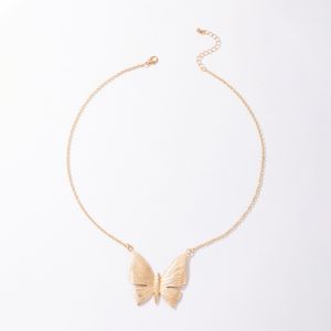 2022 Big Butterfly Pingente Neckalce for Women Ins New Acrílico Tassel Tassel Multi-camada Chain Chaker Lloy Jewelry Collar