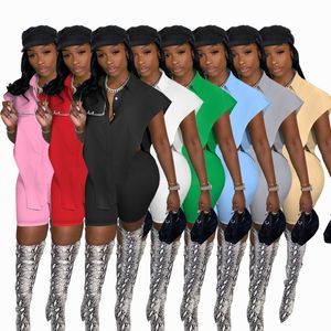 Designer Womens Tracksuits Verão Personalidade Cardigan botão Sem mangas Top Shorts Duas peças Calças Definir roupas de cor sólida