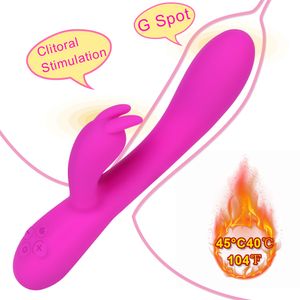 16 Geschwindigkeiten sexy Spielzeug für Frauen Clitoris Vagina Stimulation Erwärmen Kaninchen Vibrator G Punkt Nippel Massagebast