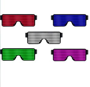 Светодиодные очки для вечеринки Favors Festiveling светят мигающий дисплей Diy Animation Shutter Shades Atmosphere реквизит