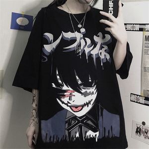 Anime Kakegurui T-shirt Jabami Yumeko estilo escuro Mulheres de manga longa Men tees 220816