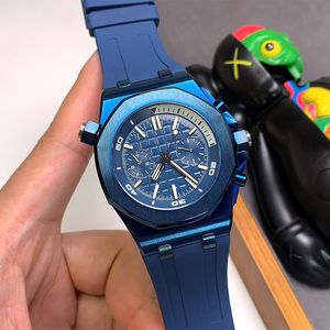 Kwarcowe zegarki Mens Ruch Watch zegarek zegarek 42 mm miękki gumowy pasek wodoodporny Orologio di Lusso wiele kolorów zegarki Es