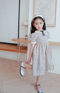 high quality Kids Clothing Girls Dress Girl Summer Cotton Dresses Outfits Flower Casual Dresses Sweet Toddler kid Pink Clothes