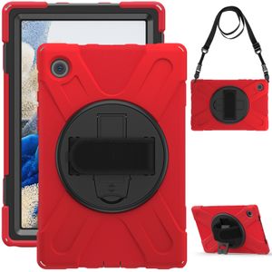 Tablet Cases For Samsung Tab E8 T377V S2 T710 With 360 Degree Rotation Kickstand Design Shockproof Anti Fall Protective Cover Shoulder & Hand Strap