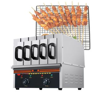 Energy smokeles saving barbecue machine for making meat skewers commercial indoor electric temperature control drawer grill BBQ oven