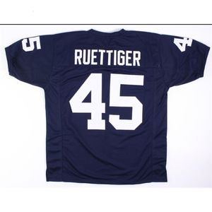 MIT MENINOS CUDDADOS JOVENS MULHERES VINTAGE V NOCK RUDY RUETTIGER #45 Rudy Movie Navy Blue Football Jersey Size S-4xl ou personalizado qualquer nome ou número Jersey