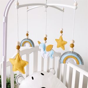 Mobiles Babybett, Rasseln, Filzspielzeug für Kinder im Alter von 0 bis 12 Monaten, hängende Bettglocke, drehbarer Halterarm, Kinderzimmerdekoration 220428