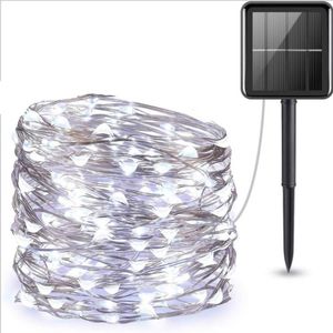 Solar String Fairy Lights 10m 100LED / 5M 50 LED Waterproof Outdoor Garland Solars Power Lamp Christmas For Garden Decoration D2.0