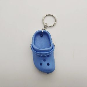 Aangepaste sleutelringen van de schattige D Mini Eva Beach Hole Little Croc Shoe Keychain Girl Cadeaum Bag Accessoires Decoratie Keyring Drijvende sleutelketen Charm