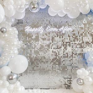 Decorazione per feste 2 pezzi Decorazioni di compleanno Tenda glitterata Lunghezza 2 m Sfondo muro luccicante Fondali per matrimoni Paillettes WallParty