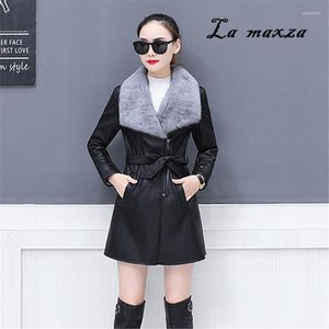 Women's Jackets Women Winter PU Leather Warm Jacket And Coat Moto Parkas 2022 Female Bomber Plus Size