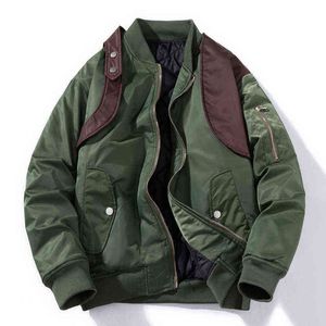 Jesienna zima kurtka bombowca mężczyźni Vintage motocyklowy projektant Pilot Pilot Coat Retro Patchwork Cool Youth Windbreaker T220816