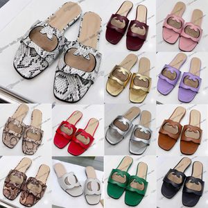 Slipper Damen Interlocking G Cut-out Slide Sandale Love Parade Kollektion Weißes Leder Flach 4