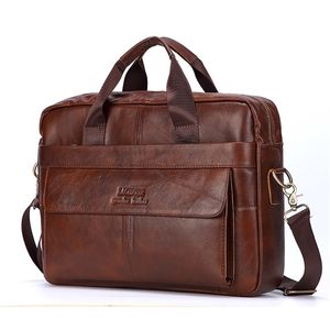 Bolsas de couro genuínas homens sacos de laptop de couro casual Bolsas de mensagens de viagem masculinas para homens crossbody saco de ombro 201125