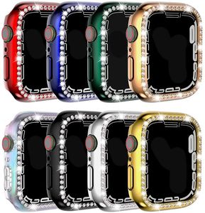 Wholesale screen protector for apple watch 38mm resale online - Diamond Screen Protector Case for Apple Watch band iwatch mm mm mm mm mm mm Bling Crystal Full Cover Protective Cases PC Bumper