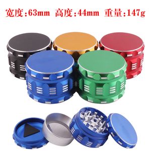 pipe Spot aluminum alloy cigarette grinder 4-layer 63mm threaded connection black box independent packaging grinder